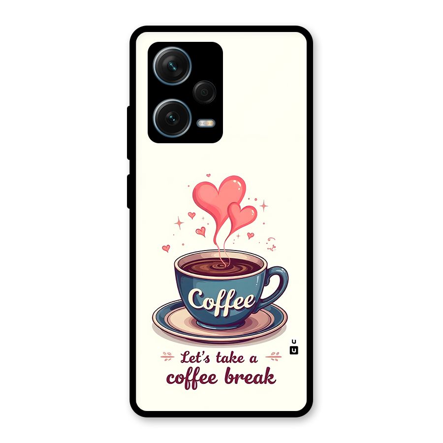 Love Coffee Break Glass Back Case for Redmi Note 12 Pro Plus 5G