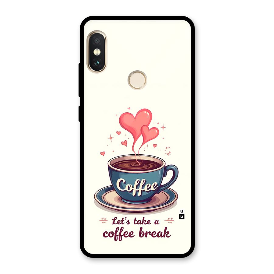 Love Coffee Break Glass Back Case for Redmi Note 5 Pro