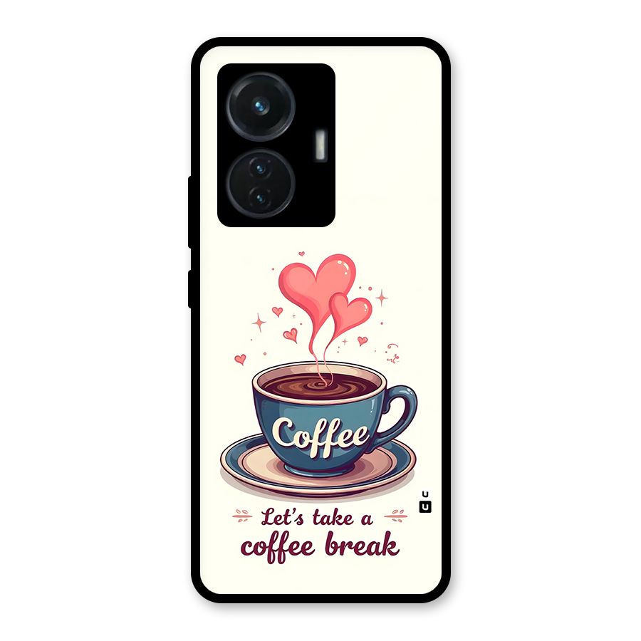 Love Coffee Break Glass Back Case for Vivo T1 44W