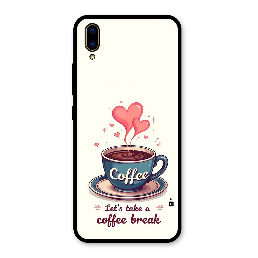 Love Coffee Break Glass Back Case for Vivo V11 Pro