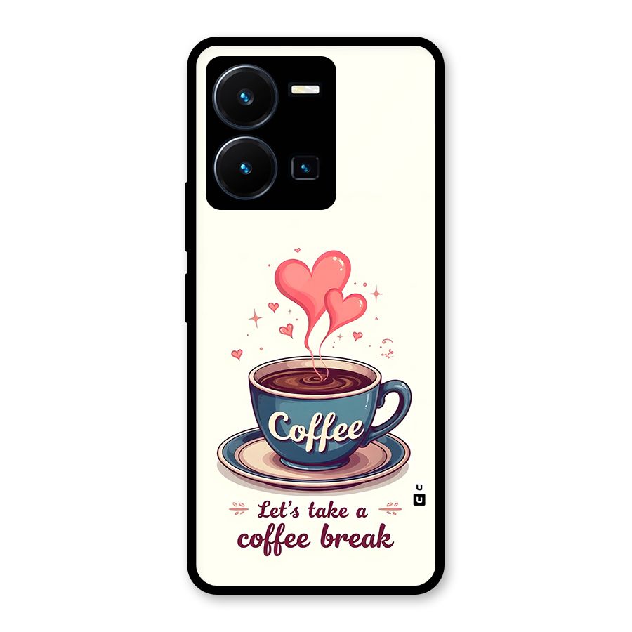Love Coffee Break Glass Back Case for Vivo Y35