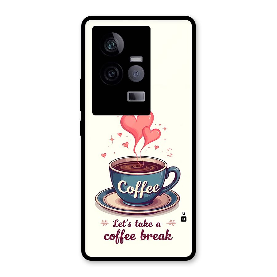 Love Coffee Break Glass Back Case for Vivo iQOO 11 5G