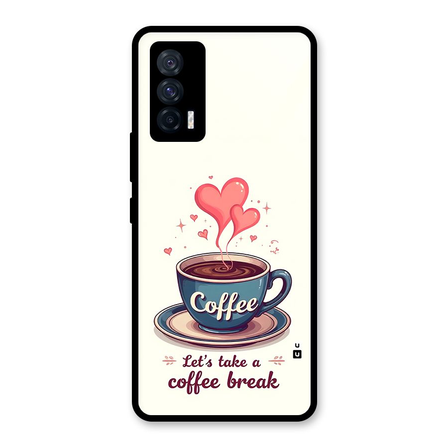 Love Coffee Break Glass Back Case for Vivo iQOO 7 5G