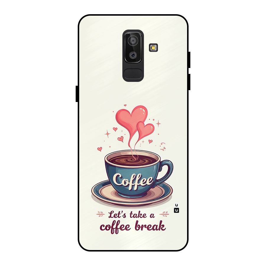 Love Coffee Break Metal Back Case for Galaxy J8