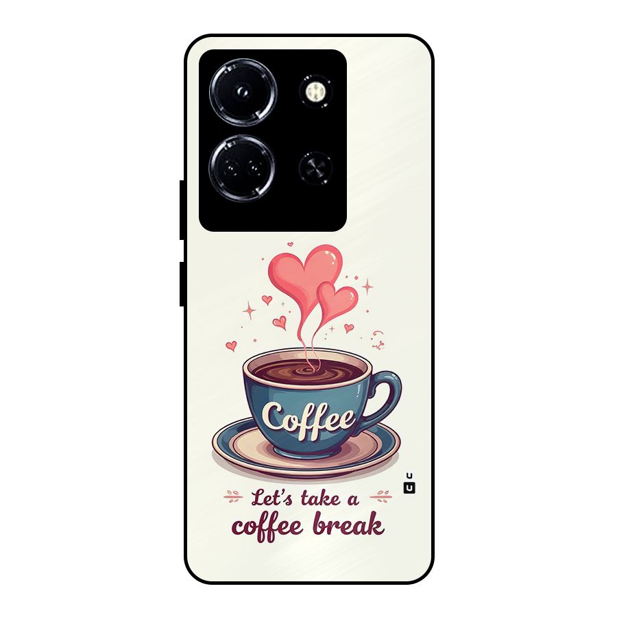 Love Coffee Break Metal Back Case for Infinix Note 30 5G