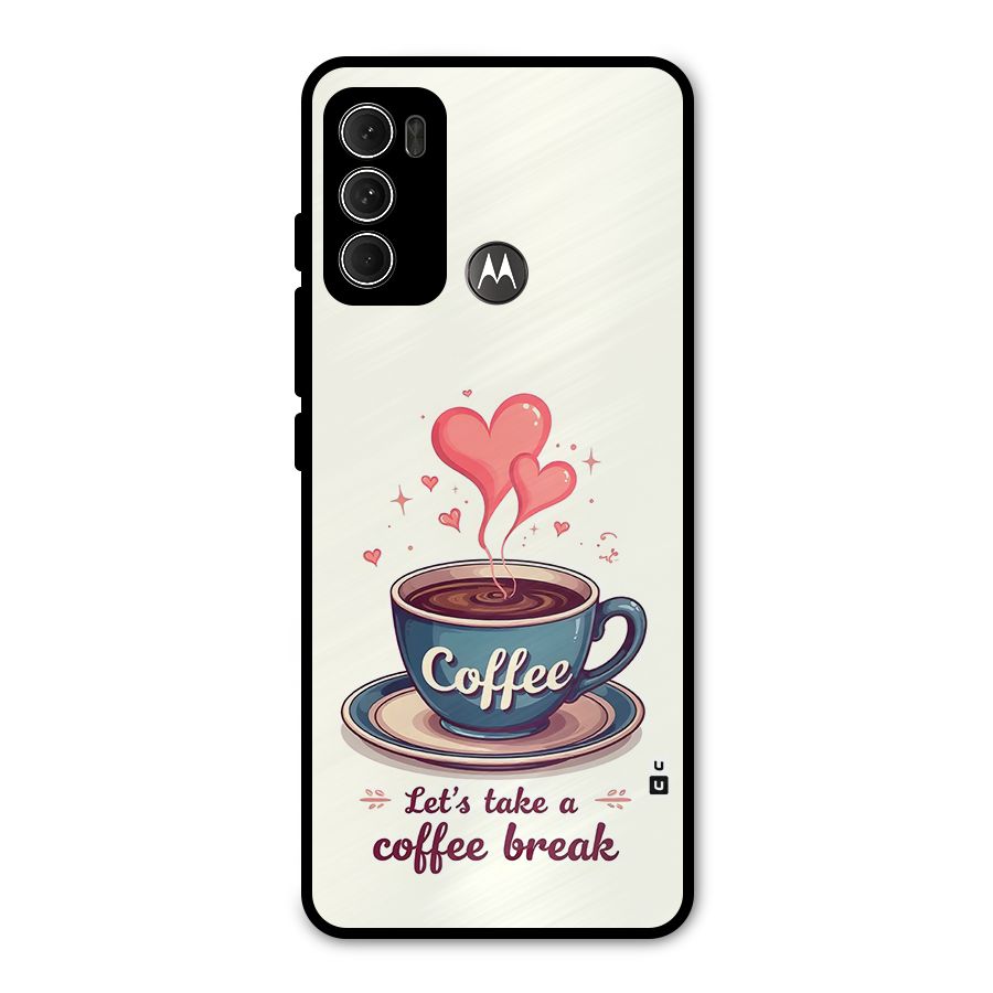 Love Coffee Break Metal Back Case for Moto G60