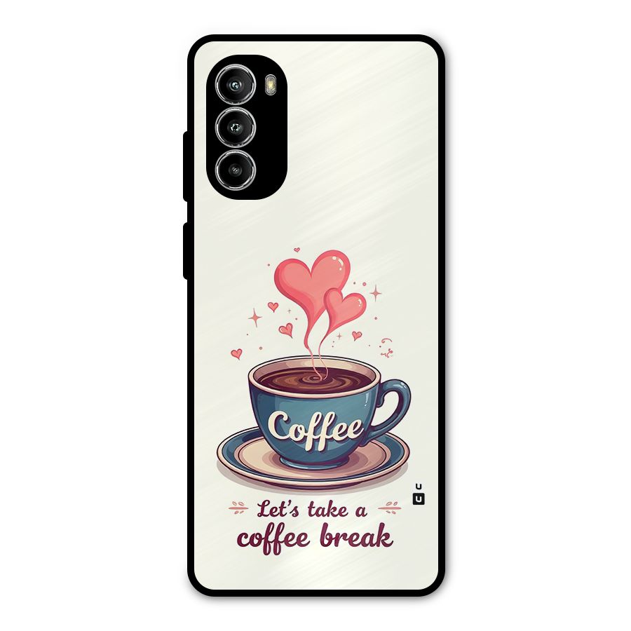 Love Coffee Break Metal Back Case for Moto G82