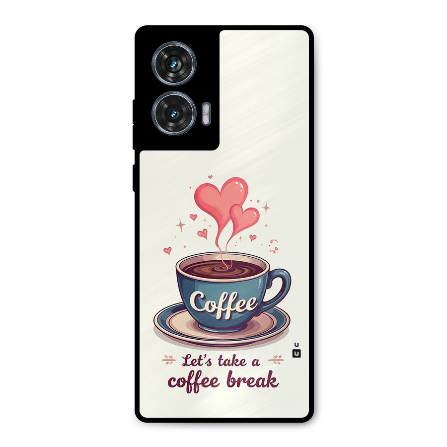 Love Coffee Break Metal Back Case for Motorola Edge 50 Fusion