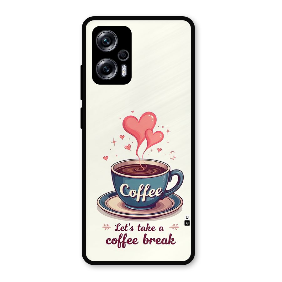 Love Coffee Break Metal Back Case for Redmi K50i