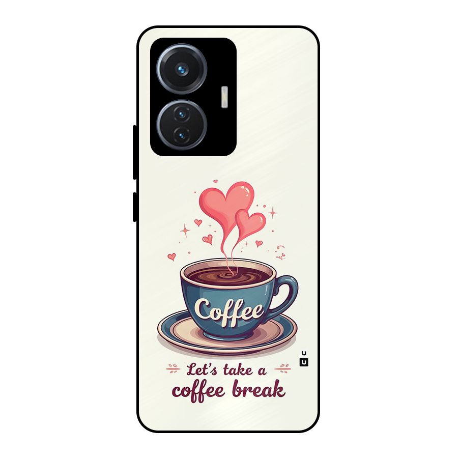 Love Coffee Break Metal Back Case for iQOO Z6 44W
