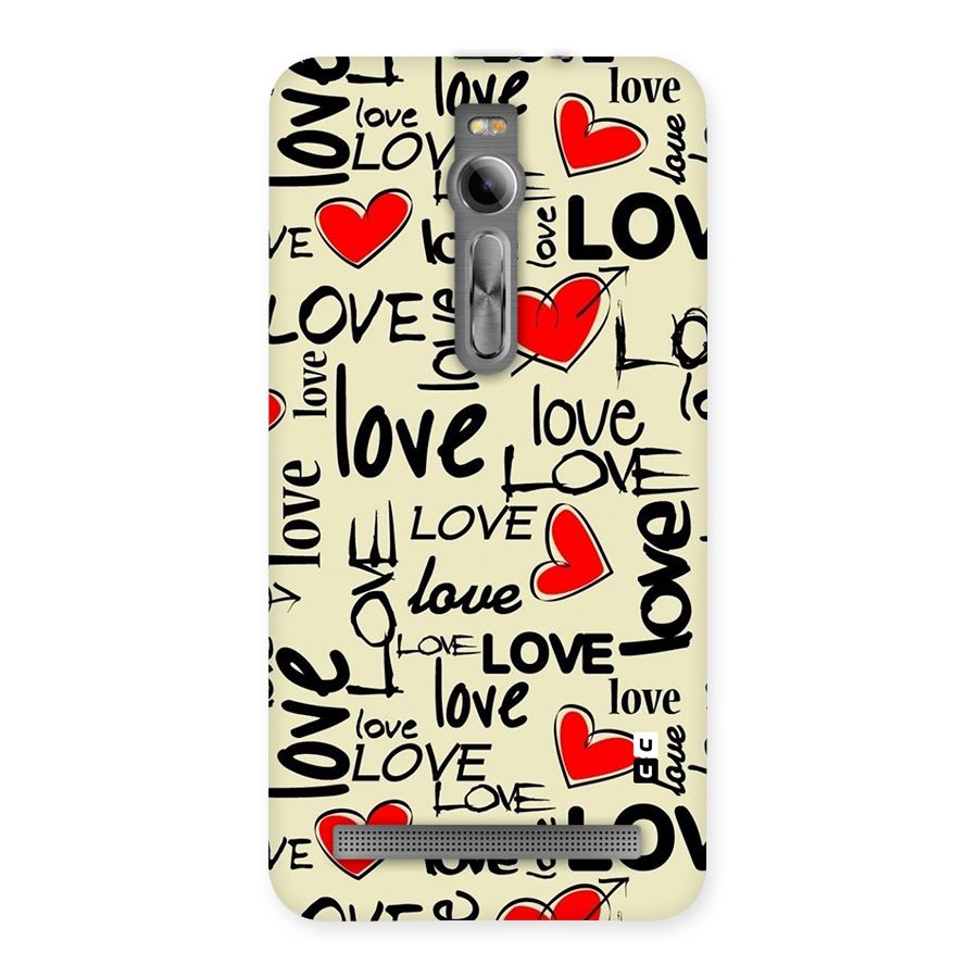 Love Hearts Pattern Back Case for Asus Zenfone 2