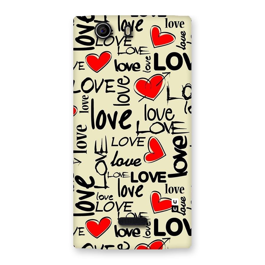 Love Hearts Pattern Back Case for Canvas Nitro 2 E311