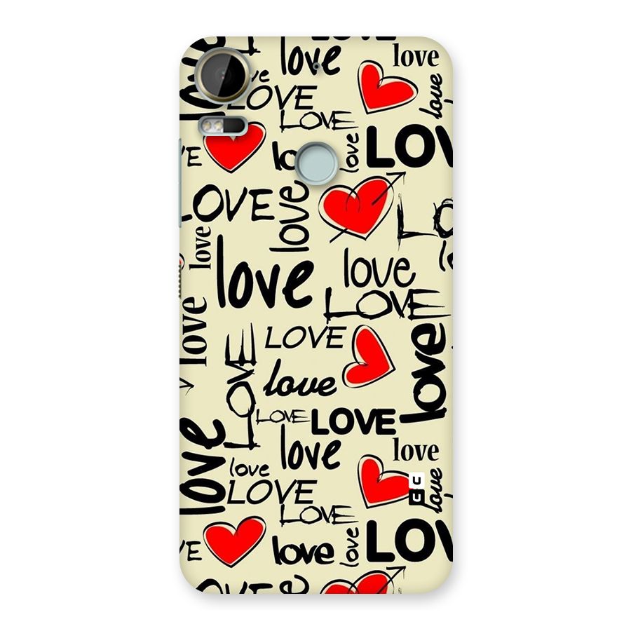 Love Hearts Pattern Back Case for Desire 10 Pro