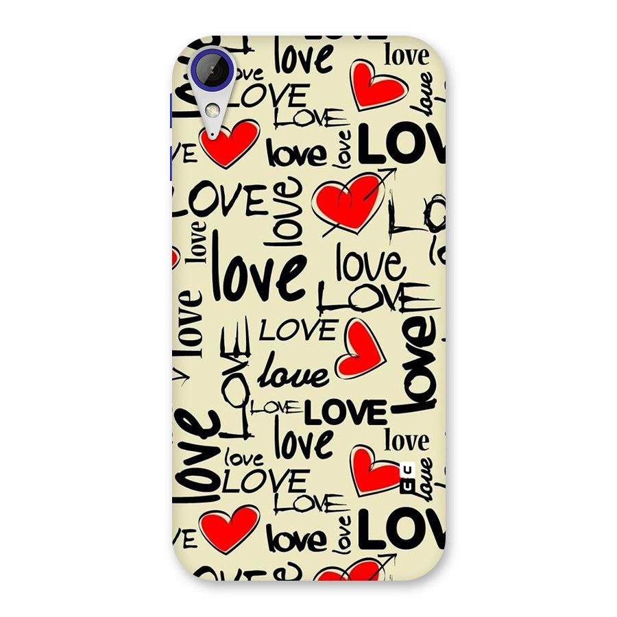 Love Hearts Pattern Back Case for Desire 830
