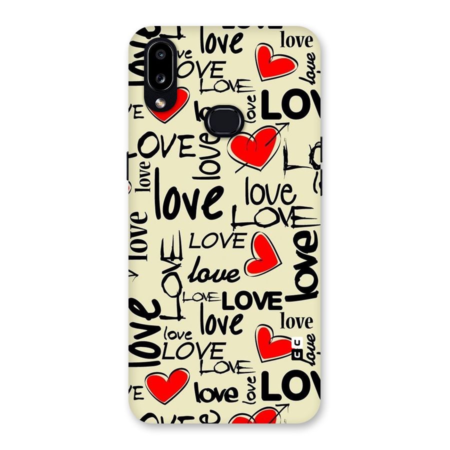 Love Hearts Pattern Back Case for Galaxy A10s