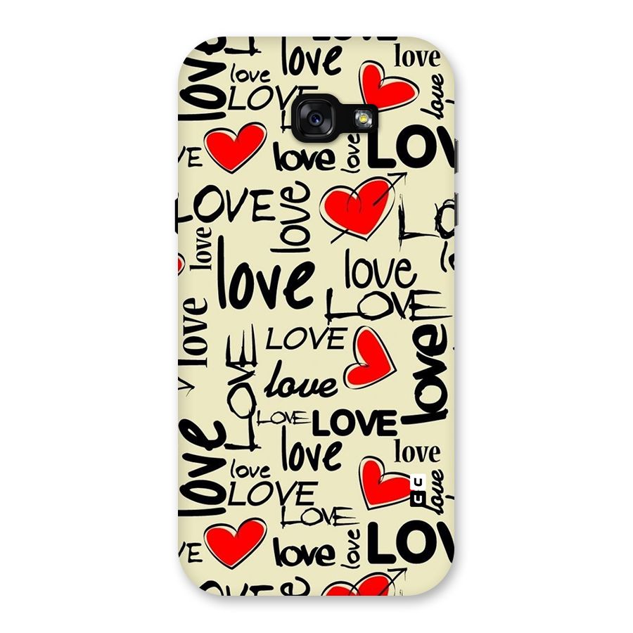Love Hearts Pattern Back Case for Galaxy A7 (2017)
