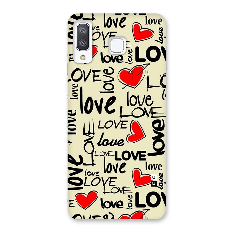 Love Hearts Pattern Back Case for Galaxy A8 Star