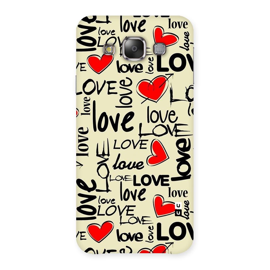 Love Hearts Pattern Back Case for Galaxy E7