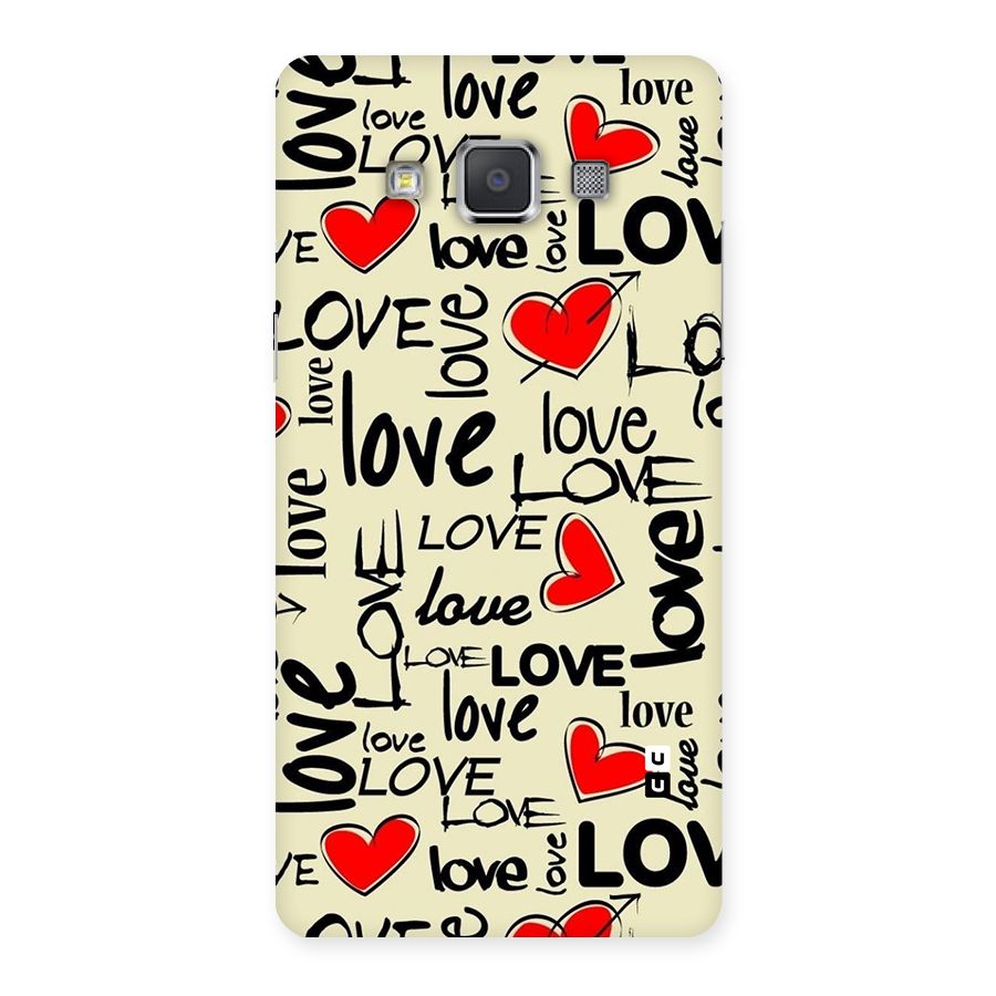 Love Hearts Pattern Back Case for Galaxy Grand Max