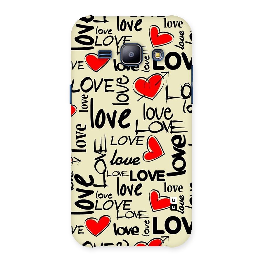 Love Hearts Pattern Back Case for Galaxy J1