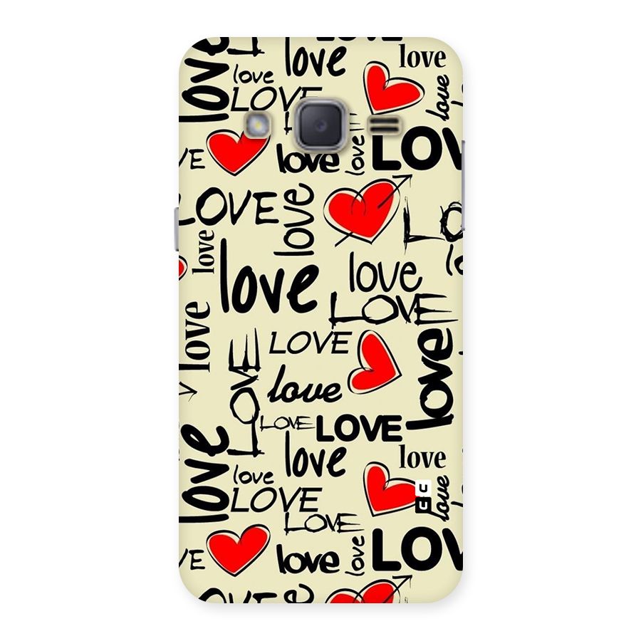 Love Hearts Pattern Back Case for Galaxy J2
