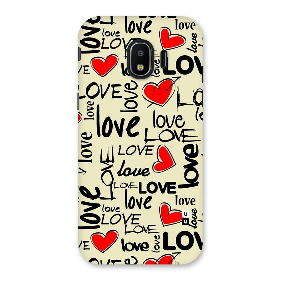 Love Hearts Pattern Back Case for Galaxy J2 Pro 2018