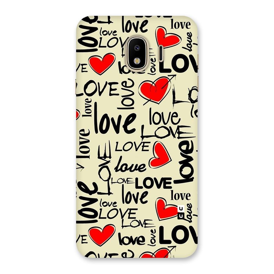 Love Hearts Pattern Back Case for Galaxy J4