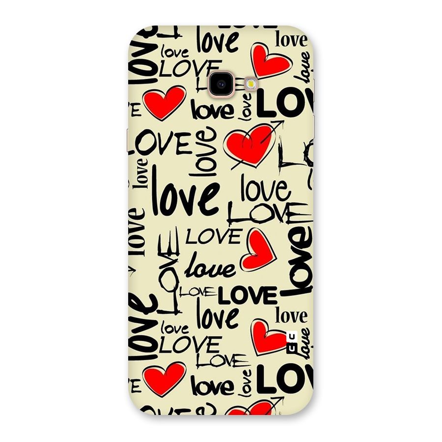 Love Hearts Pattern Back Case for Galaxy J4 Plus