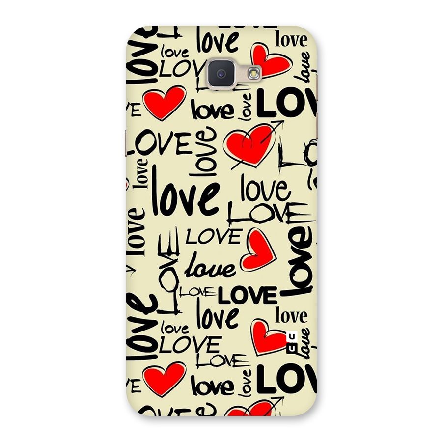 Love Hearts Pattern Back Case for Galaxy J5 Prime