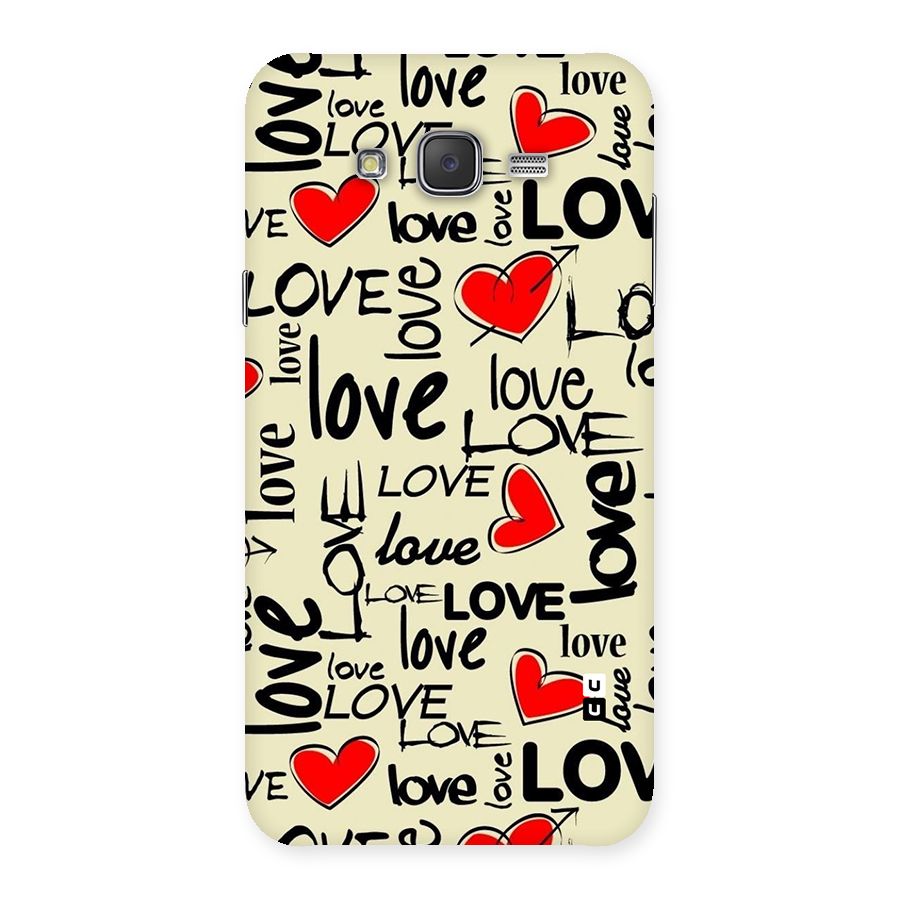 Love Hearts Pattern Back Case for Galaxy J7