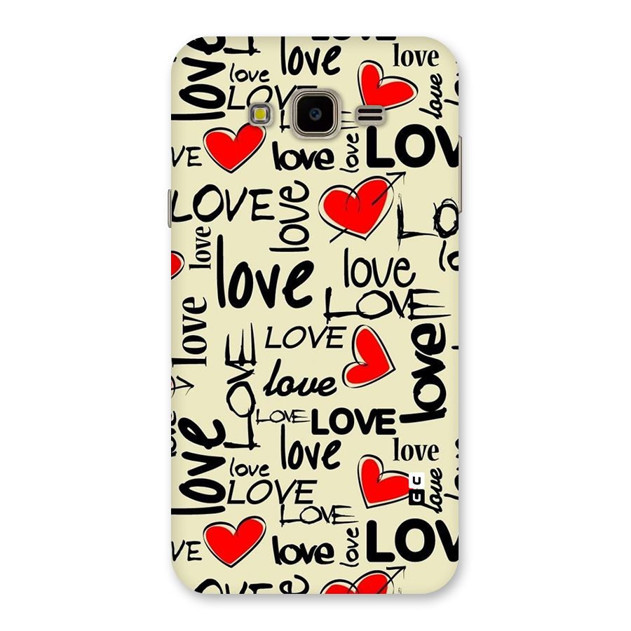 Love Hearts Pattern Back Case for Galaxy J7 Nxt