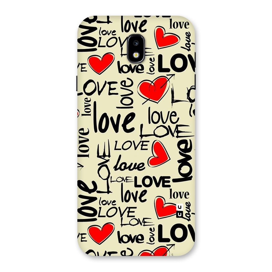Love Hearts Pattern Back Case for Galaxy J7 Pro