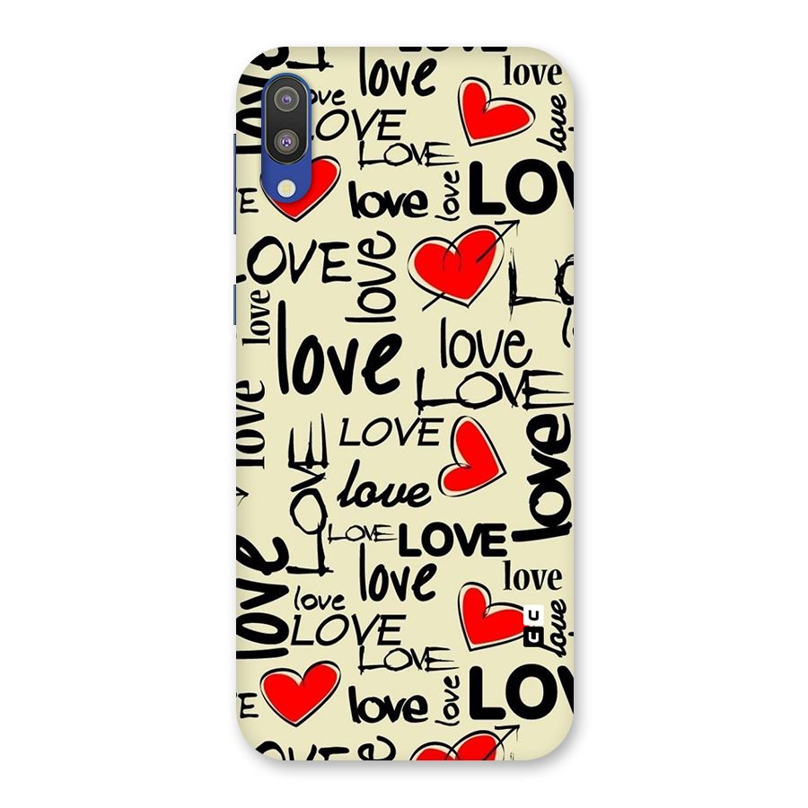 Love Hearts Pattern Back Case for Galaxy M10