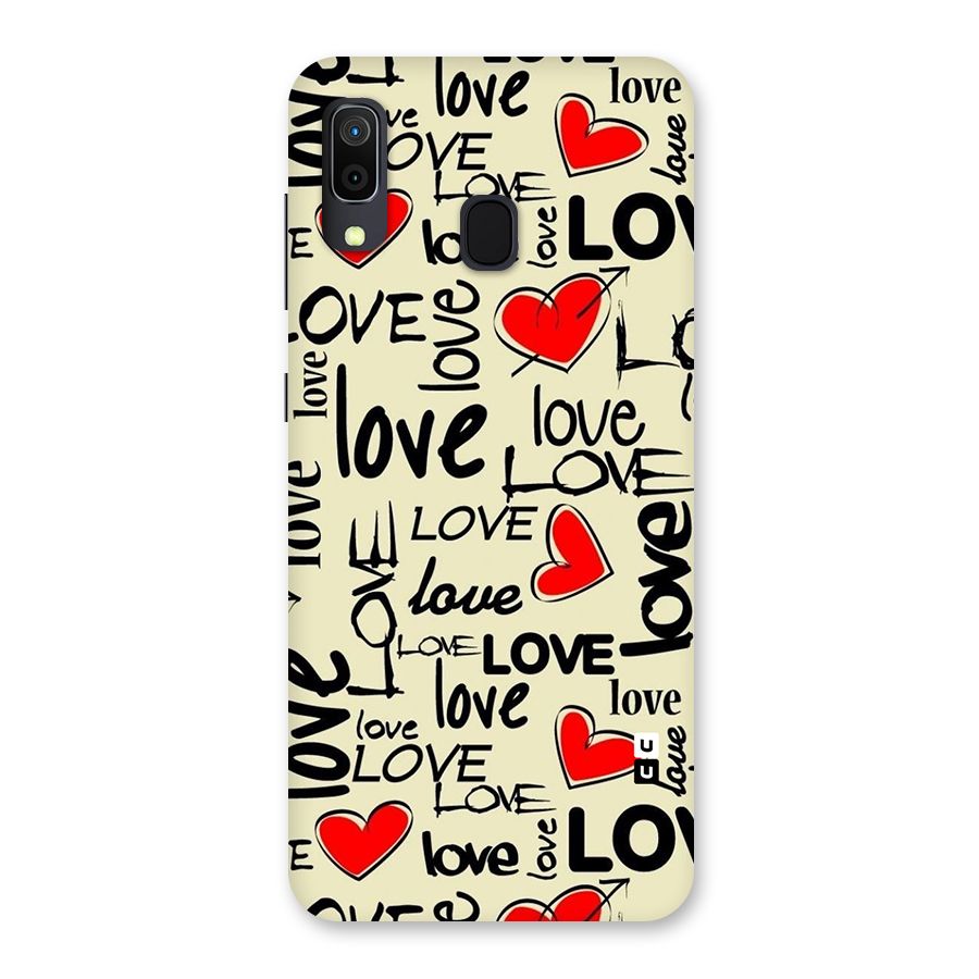 Love Hearts Pattern Back Case for Galaxy M10s