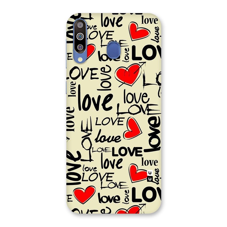 Love Hearts Pattern Back Case for Galaxy M30