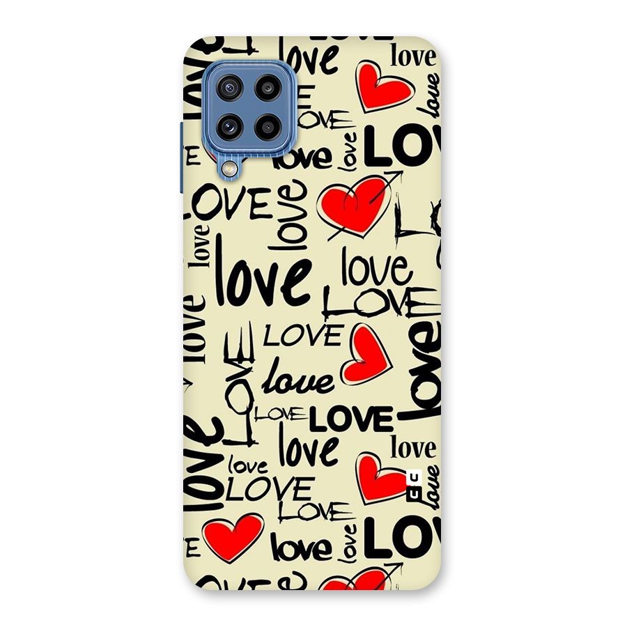 Love Hearts Pattern Back Case for Galaxy M32