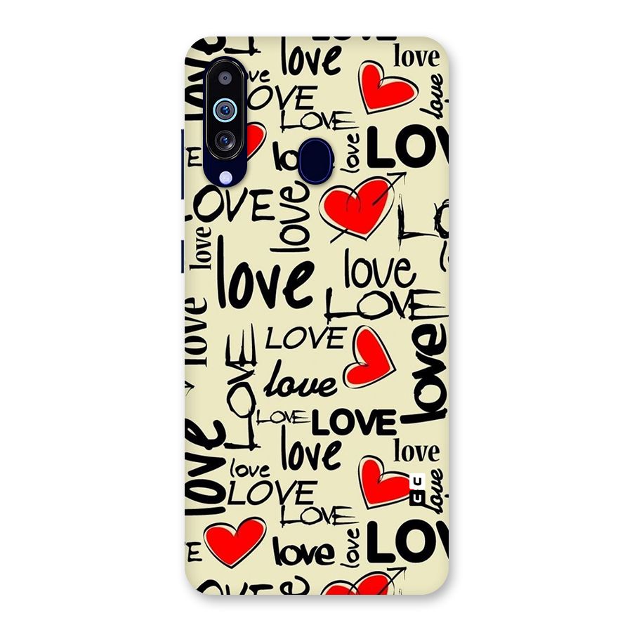 Love Hearts Pattern Back Case for Galaxy M40