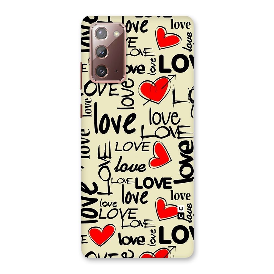 Love Hearts Pattern Back Case for Galaxy Note 20