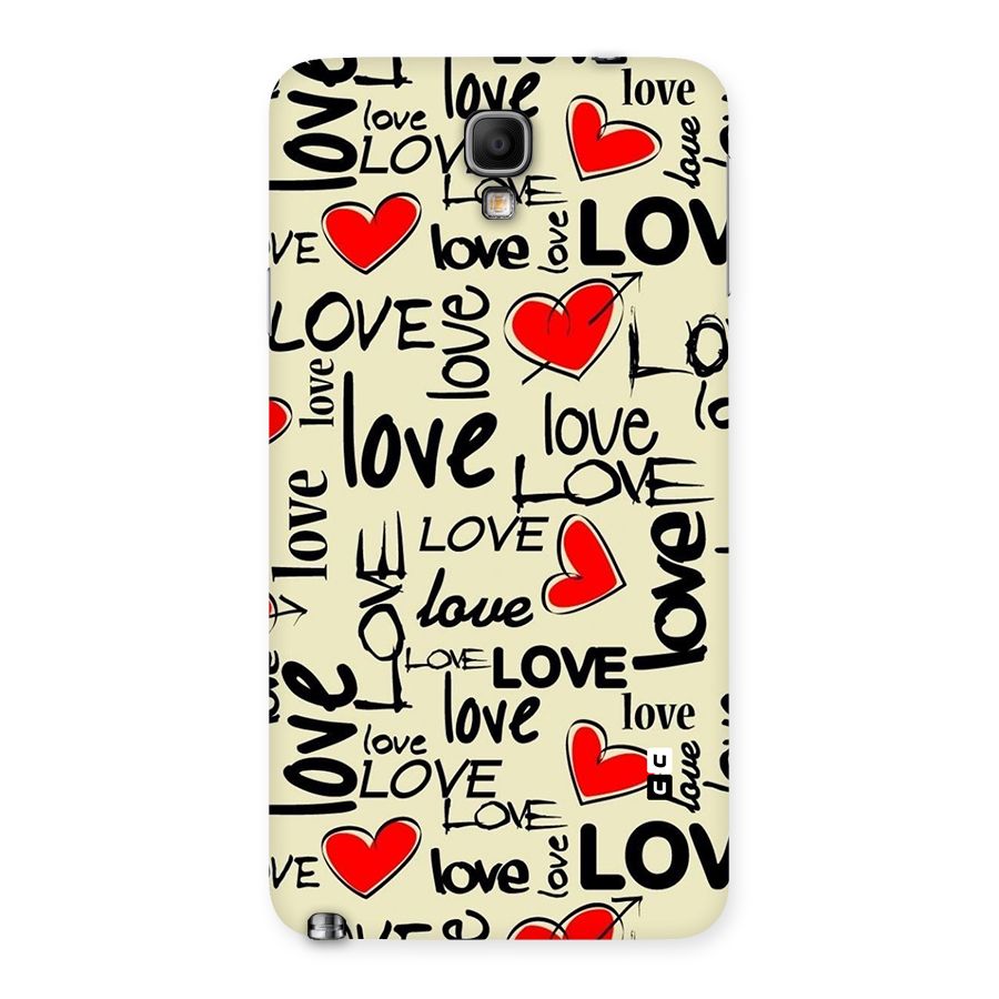 Love Hearts Pattern Back Case for Galaxy Note 3 Neo