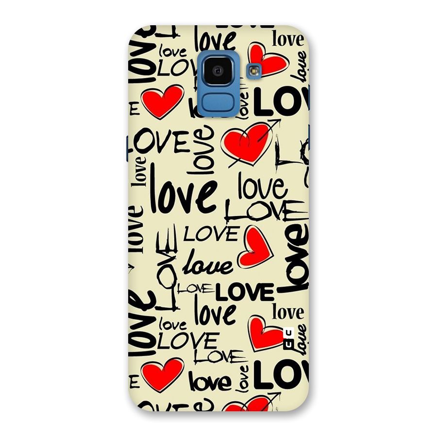 Love Hearts Pattern Back Case for Galaxy On6