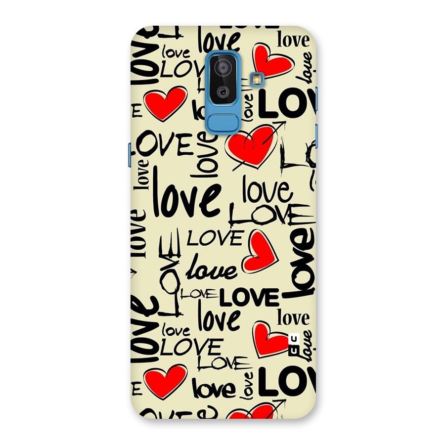Love Hearts Pattern Back Case for Galaxy On8 (2018)