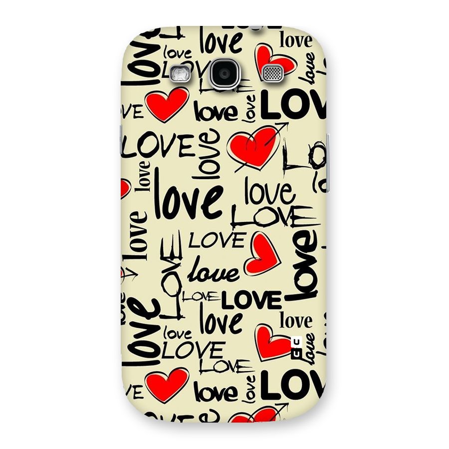 Love Hearts Pattern Back Case for Galaxy S3