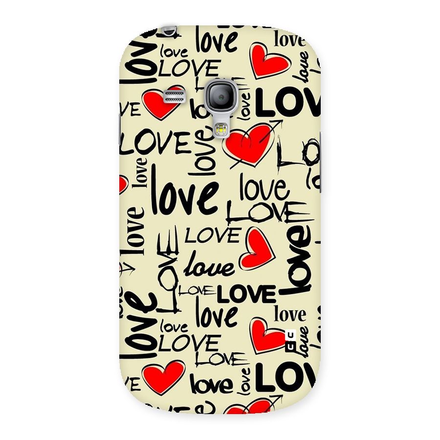 Love Hearts Pattern Back Case for Galaxy S3 Mini