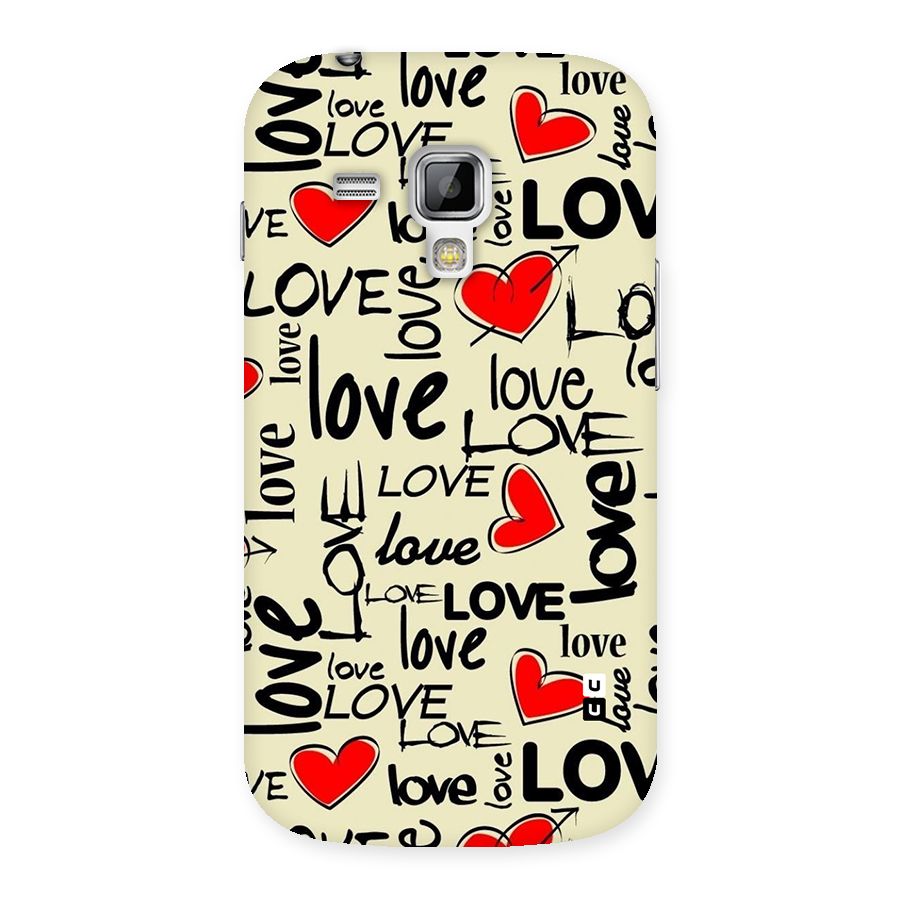 Love Hearts Pattern Back Case for Galaxy S Duos