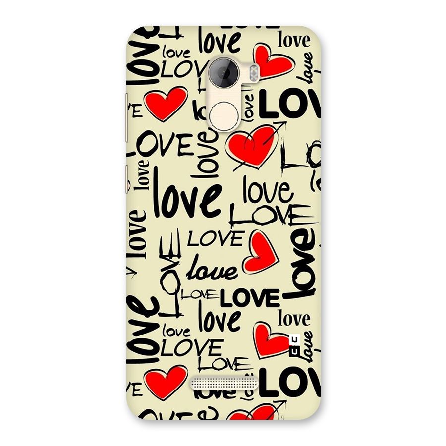 Love Hearts Pattern Back Case for Gionee A1 LIte
