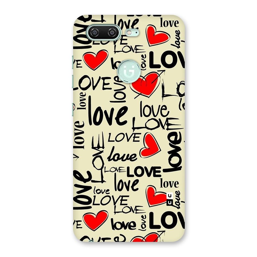 Love Hearts Pattern Back Case for Gionee S10