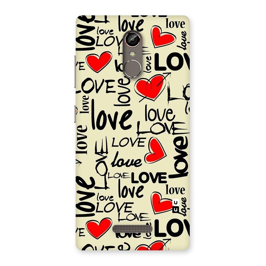 Love Hearts Pattern Back Case for Gionee S6s