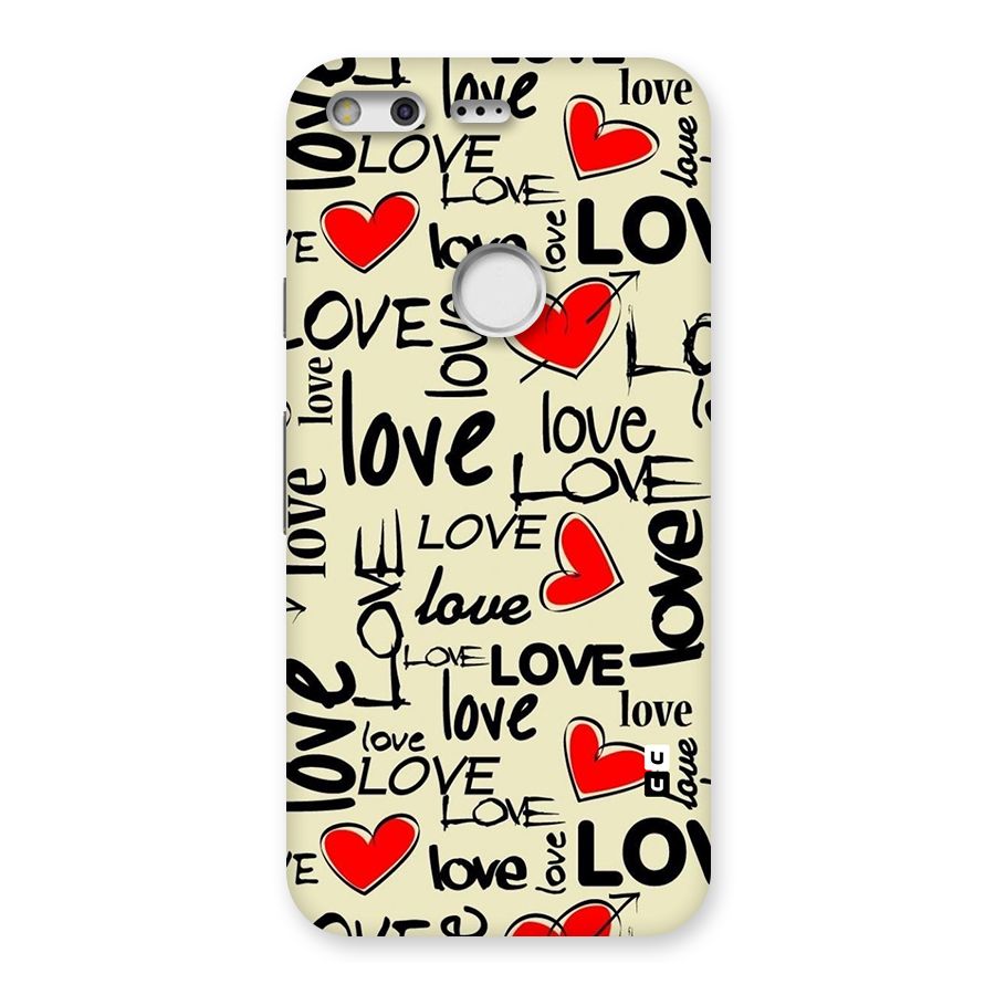 Love Hearts Pattern Back Case for Google Pixel
