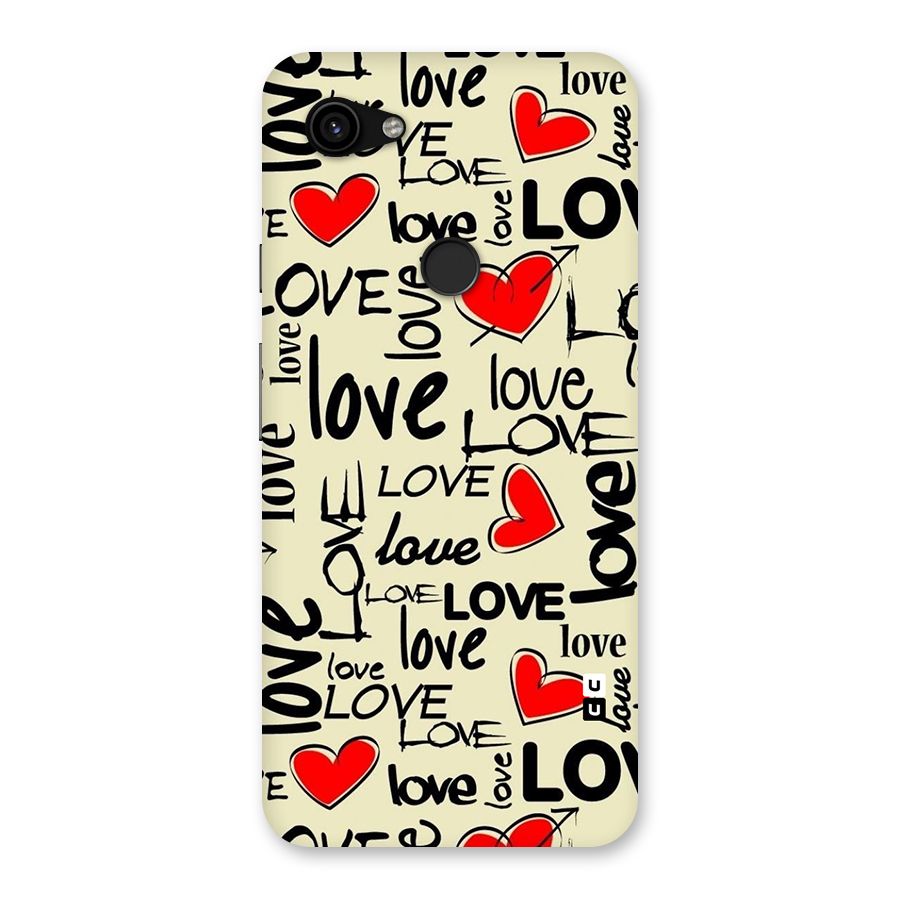 Love Hearts Pattern Back Case for Google Pixel 3a XL