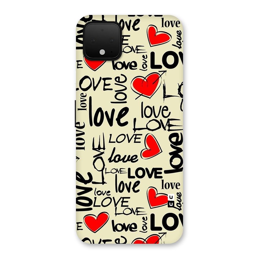 Love Hearts Pattern Back Case for Google Pixel 4 XL